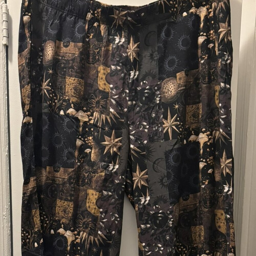 Cosmic Aura Celestial Patchwork Print Lounge Pant… - image 1